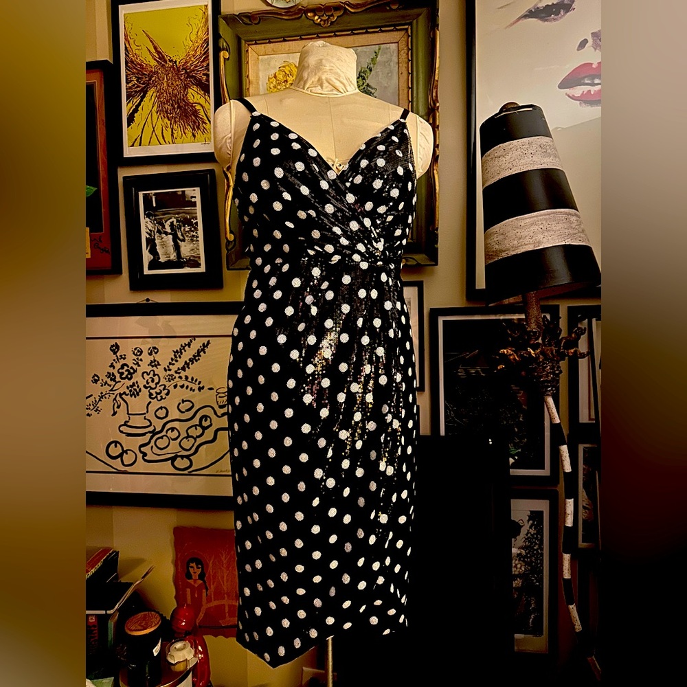 Rachel Roy Faye Polka Dot Sequin Dress